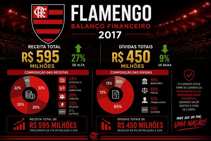 Sobre Flamengo, Ferj, mocinhos, bandidos e a alegria de finalmente estar do lado certo Gráfico Financeiro do Flamengo em 2017