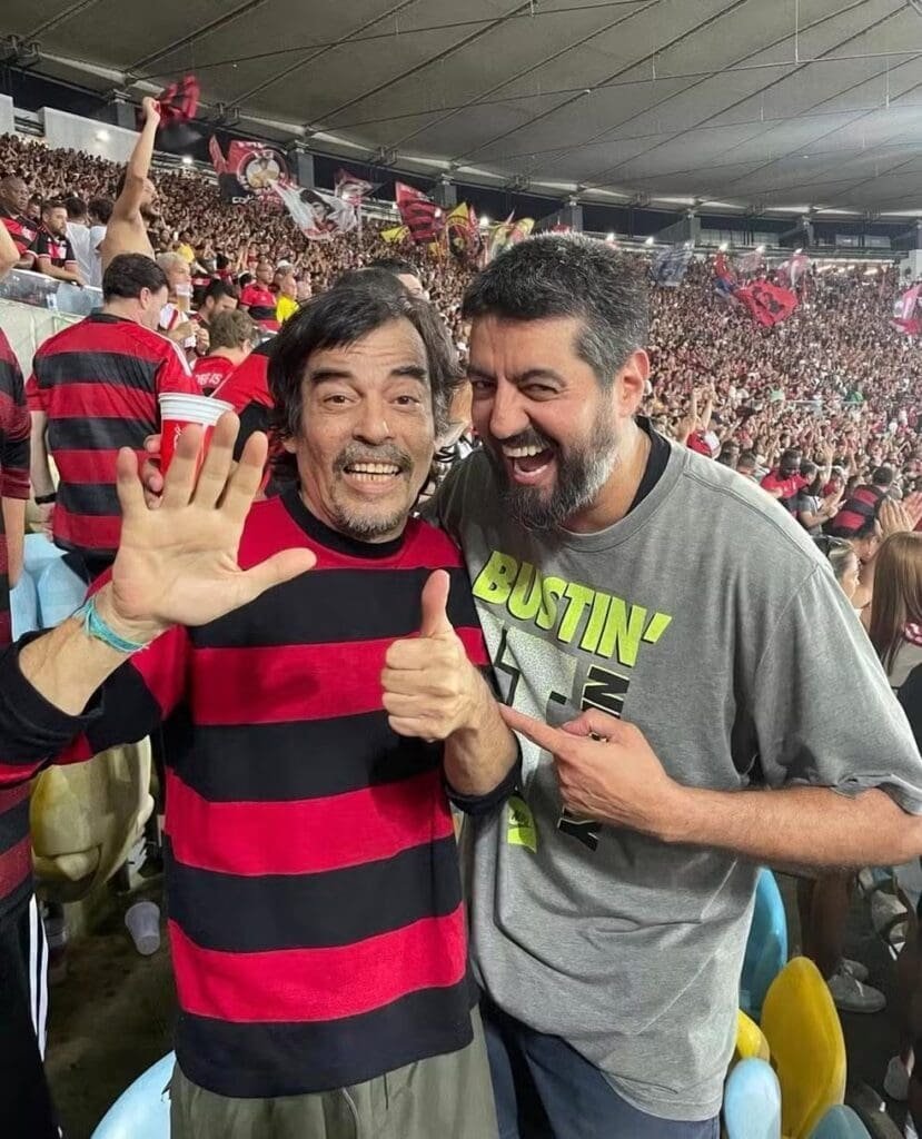 Arthur Muhlenberg com Marcelo Dunlop no Maracanã