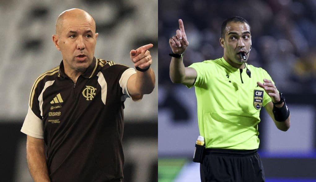 Leonardo Jardim pode pegar gancho pesado no STJD por críticas à arbitragem Leonardo Jardim (esquerda) e Davi Lacerda (direita)