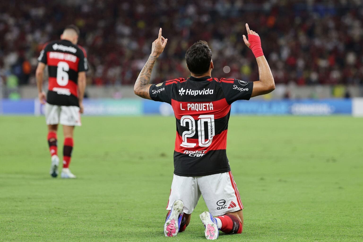 Notícias do Flamengo hoje: Betano, Palmeiras e Paquetá Lucas Paquetá comemora gol pelo Mengão; veja últimas notícias do Flamengo hoje