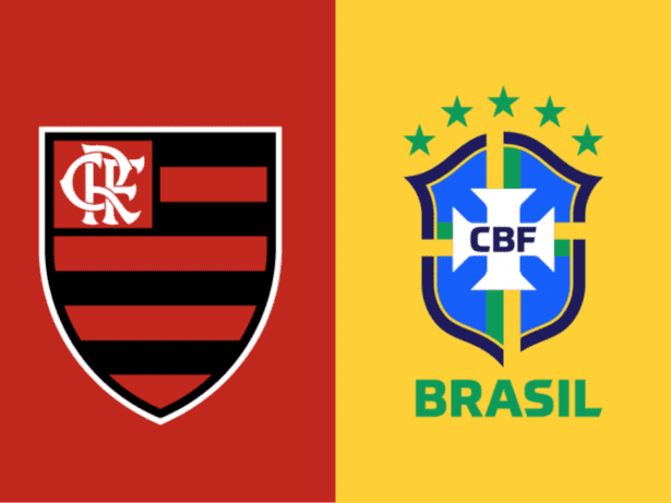 Flamengo x Coritiba: 2 bons motivos para CBF adiar o jogo Montagem: Escudo do Flamengo e CBF lado a lado