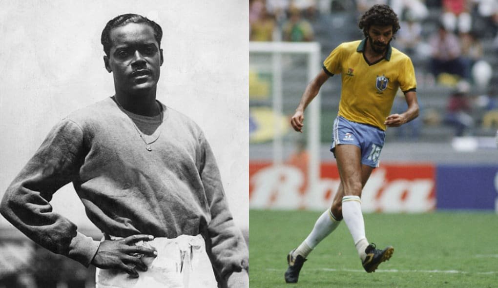 Brasil estreia na Copa; relembre gols de jogadores do Flamengo em jogos de abertura Leônidas da Silva (esquerda) e Sócrates (direita): jogadores do Flamengo que marcaram gols em estreias do Brasil em Copas do Mundo; Brasil estreia na Copa 2026