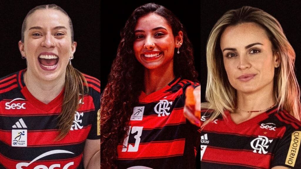 Jaque, Bia Paranhos e Ariele, reforços do Sesc Flamengo para 2026/27