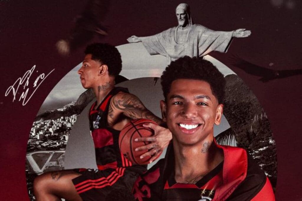 Didi Louzada é anunciado pelo FlaBasquete em arte que destaca o Rio de Janeiro