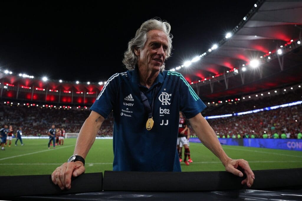 Jorge Jesus após conquista da Recopa com o Flamengo