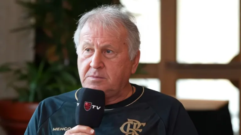 Zico defende Bruno Guimarães e aponta erros do Brasil na eliminação Zico, de Manto Sagrado, concede entrevista à FlamengoTV