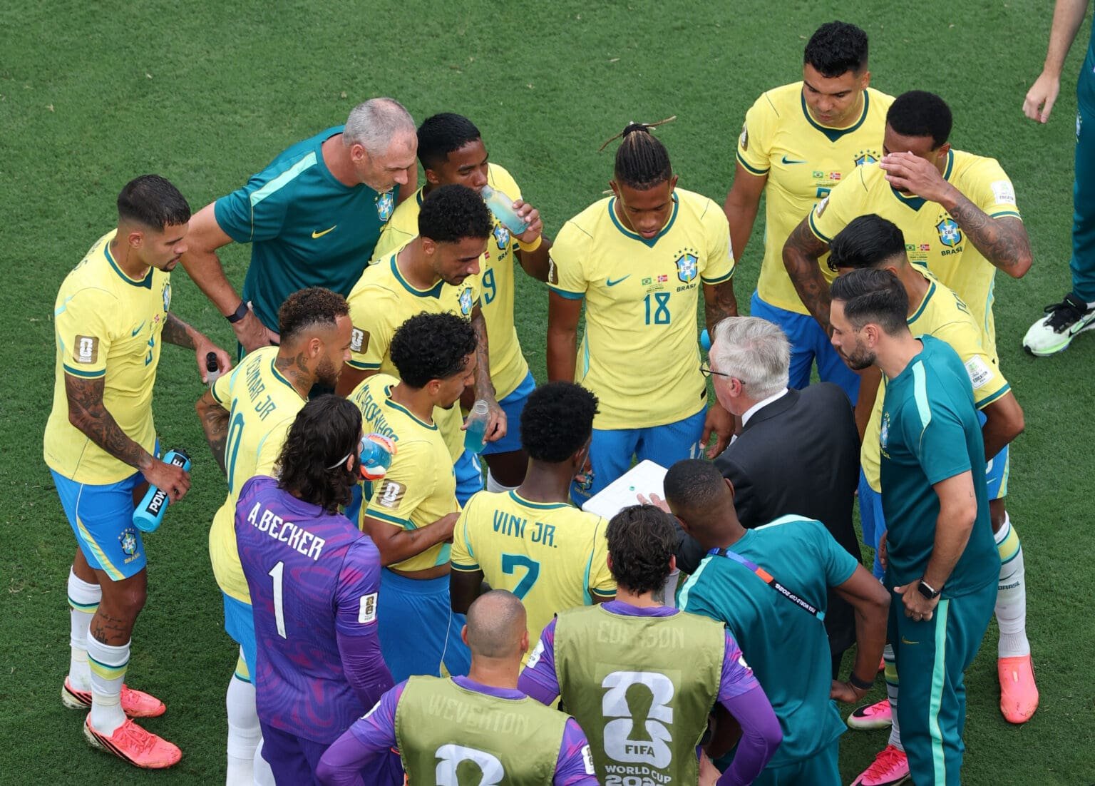 Brasil durante jogo contra a Noruega