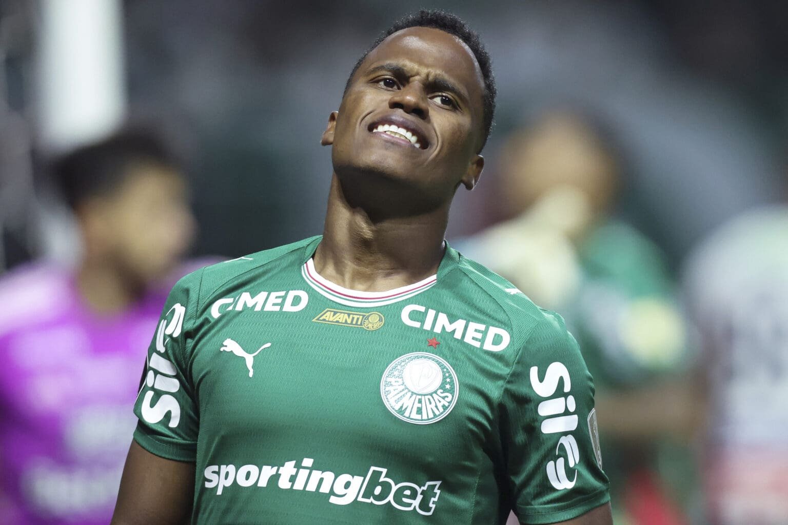 Arias durante derrota do Palmeiras no Brasileirão