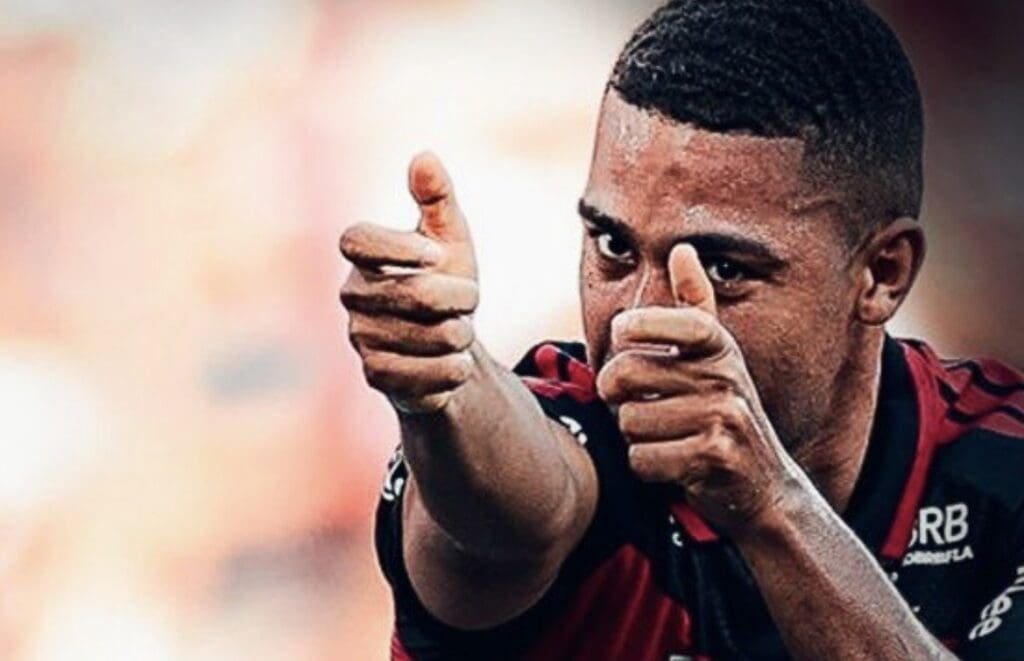 samuel lino comemora gol flamengo botafogo