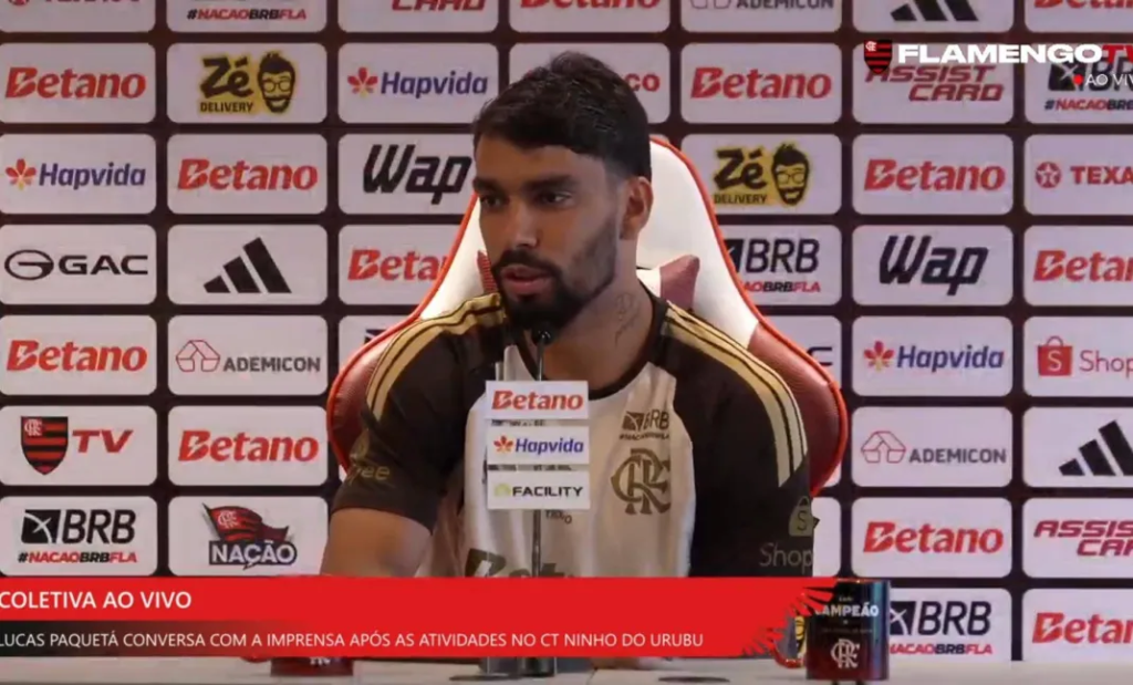 Lucas Paquetá destrincha período de recuperação e vibra com retorno no Flamengo Lucas Paquetá em coletiva no Flamengo