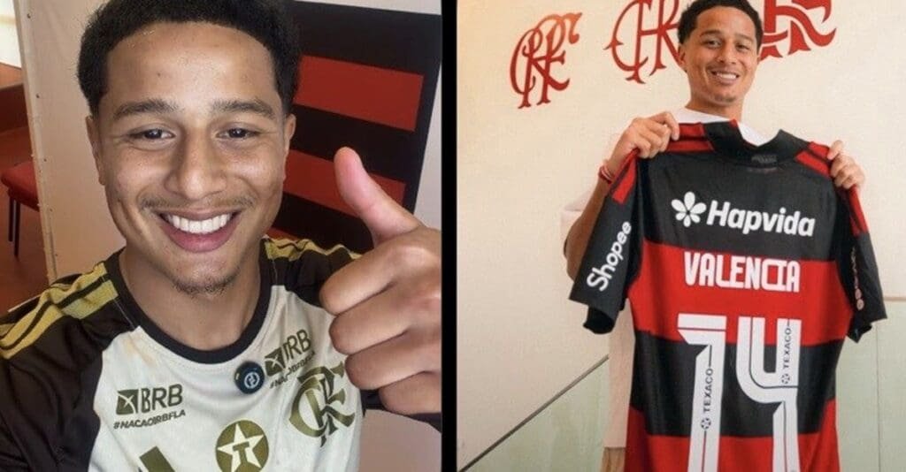 Anthony Valencia fala pela 1ª vez como jogador do Flamengo Anthony Valencia Flamengo camisa 14