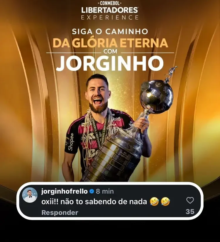 Jorginho reage a gafe da Conmebol