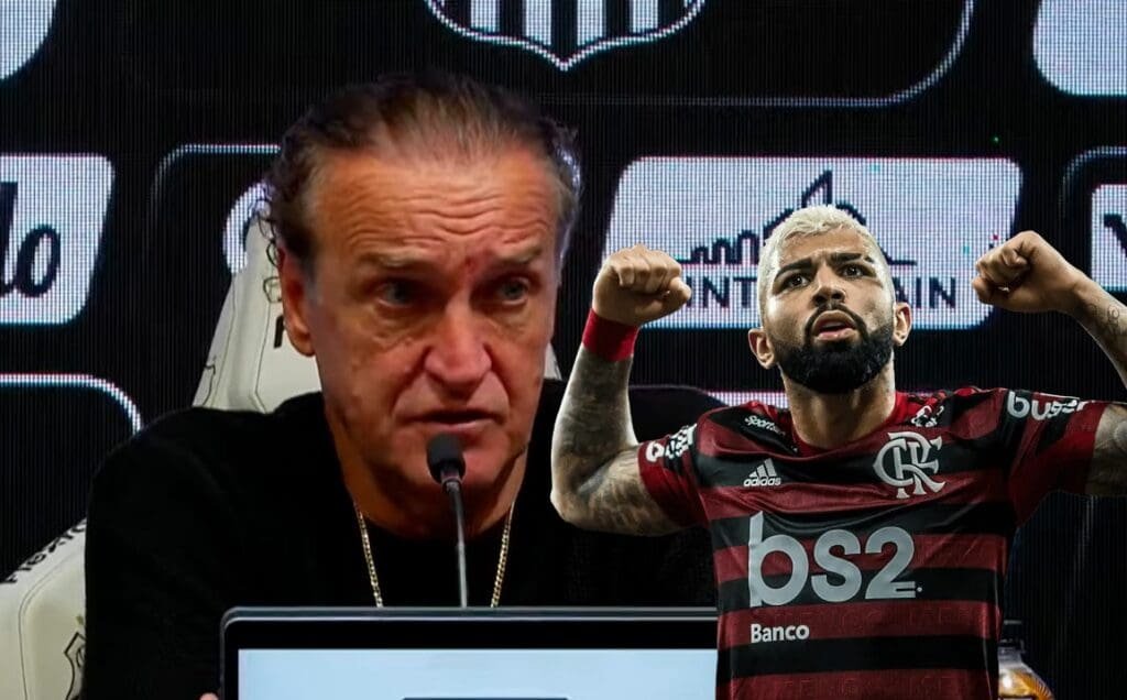 Cuca não foge após Gabigol declarar que quer voltar ao Flamengo cuca gabigol flamengo santos