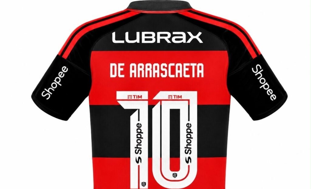 Flamengo e Lubrax retomam parceria com campanha especial no FlaxFlu Lubrax na camisa do Flamengo