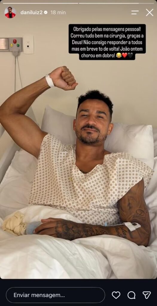 Postagem Danilo pós-cirugia
