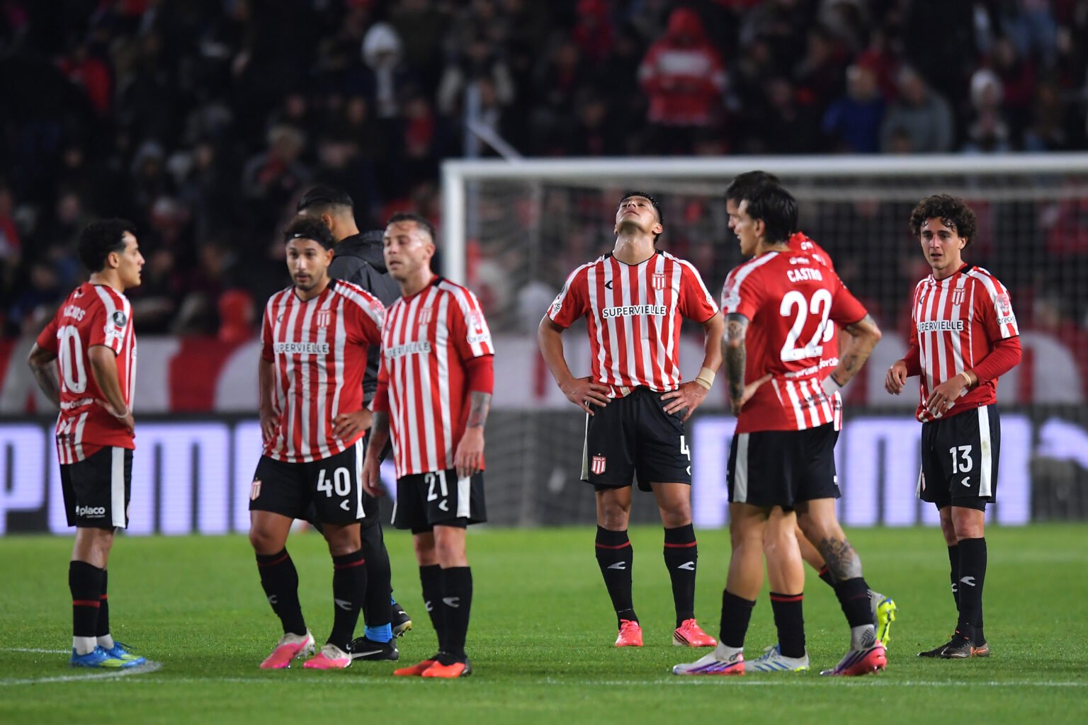 Time do Estudiantes após enfrentar o Flamengo