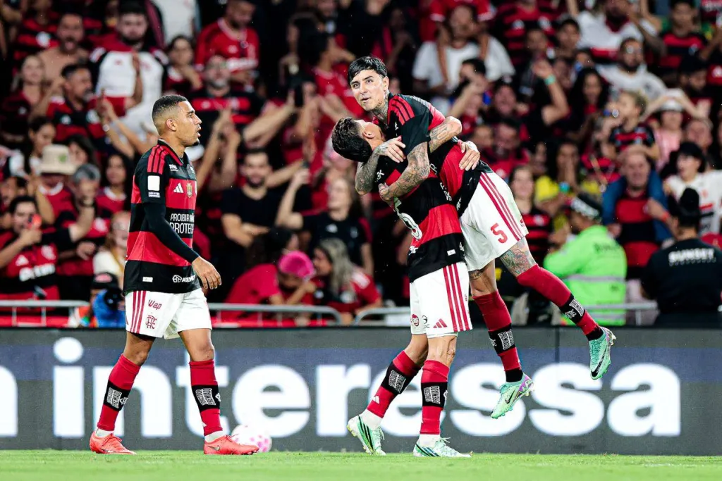 Melhores momentos: Flamengo 1×0 Fluminense– Brasileirão 2026 Carrascal comemora gol pelo Flamnego contra o Fluminense
